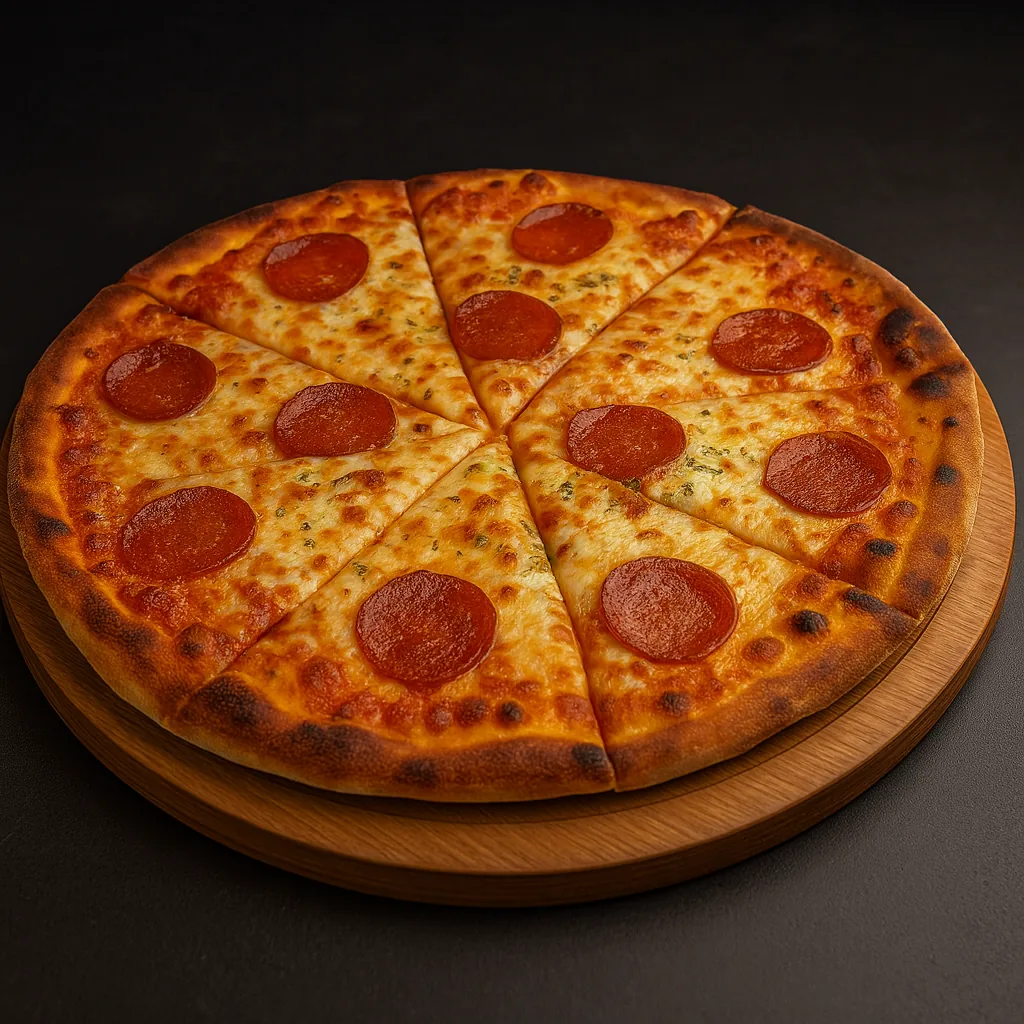 Foto profissional da pizza gerada pela IA da Conexto